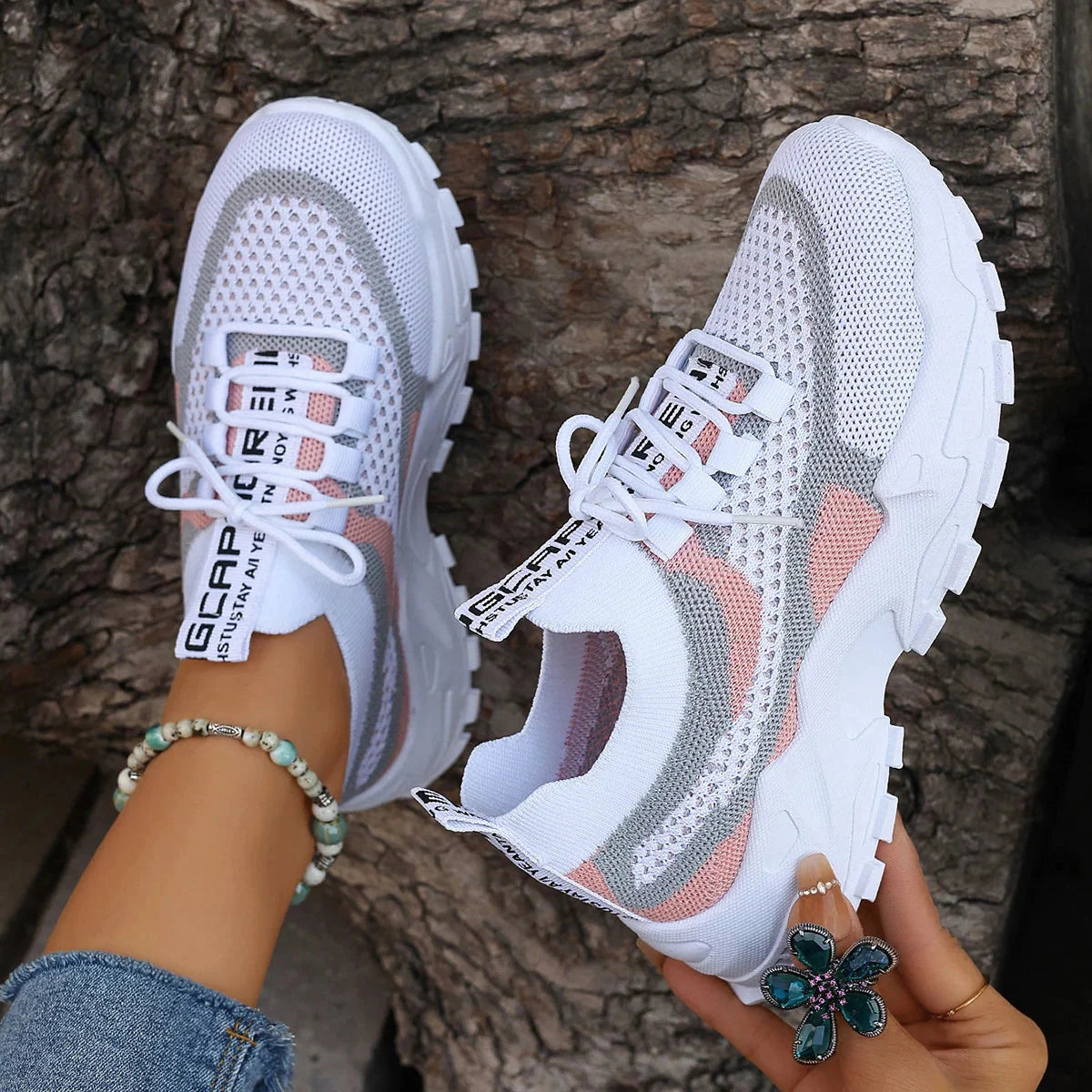 Women's Colorblock Sneakers with Breathable Design