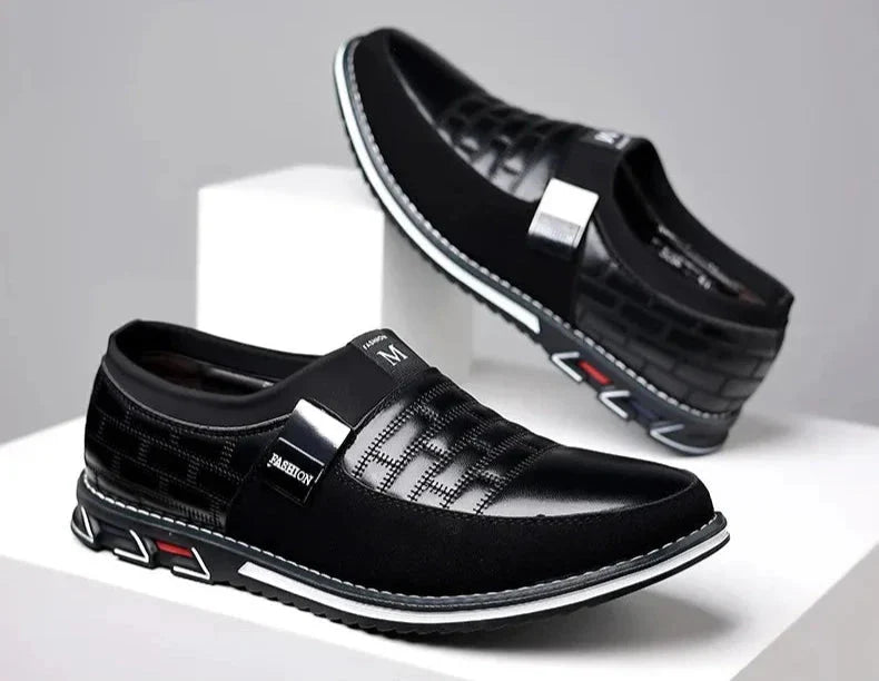 UrbanElegance Men's Casual Leather Sneakers and Loafers Collection