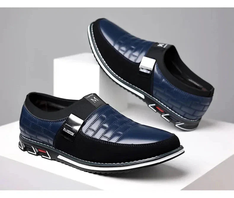 UrbanElegance Men's Casual Leather Sneakers and Loafers Collection