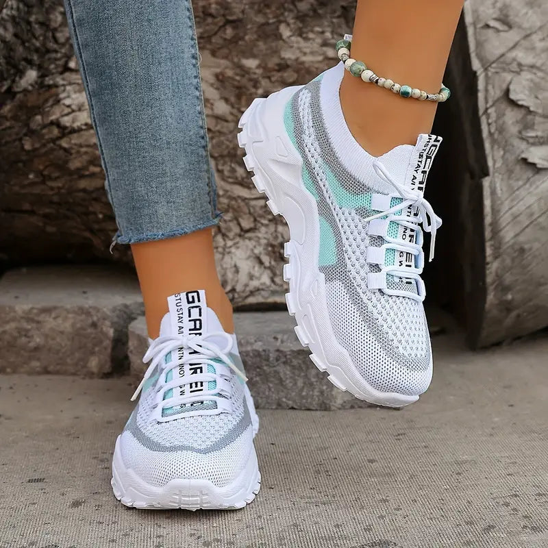 Women's Colorblock Sneakers with Breathable Design