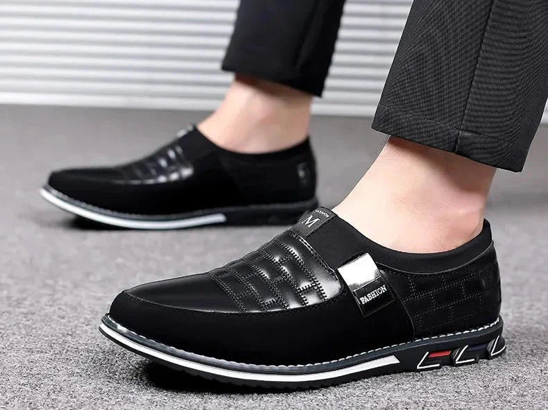 UrbanElegance Men's Casual Leather Sneakers and Loafers Collection